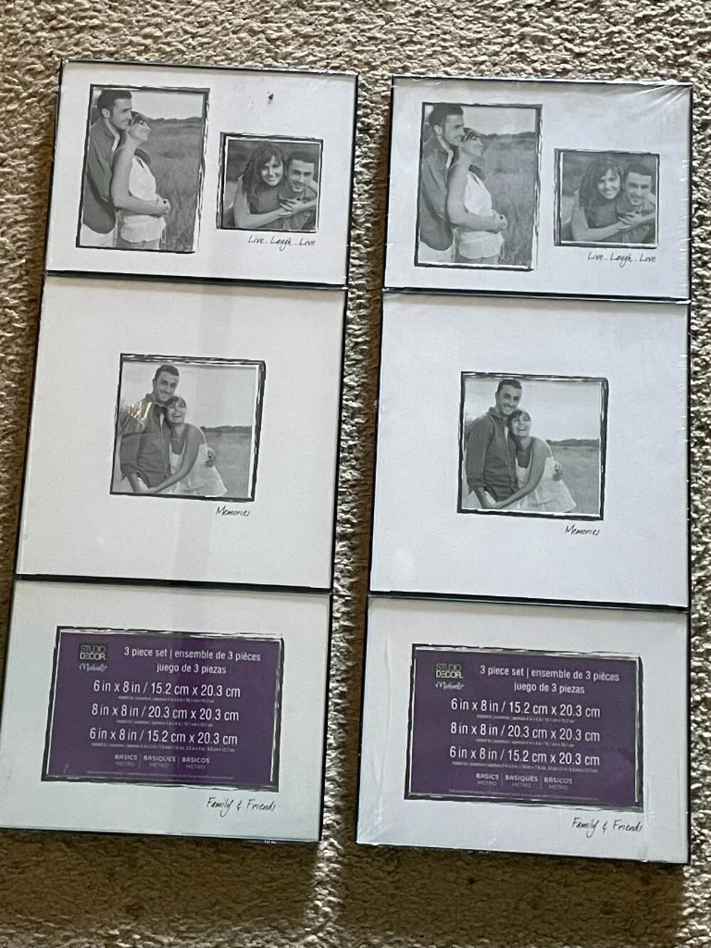 NEW 6 Frames STUDIO DECOR 6 x 8 & 8 x 8 Holds Different Size Pics 3.5